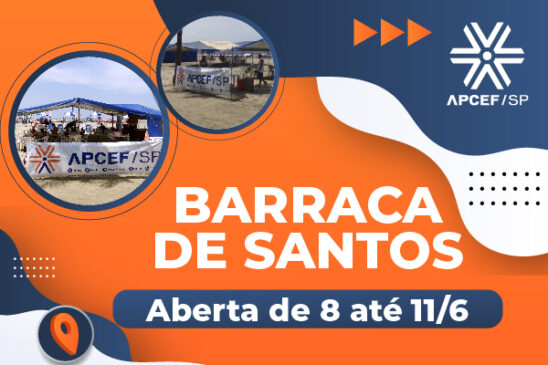 Barraca de Santos estará aberta no feriado, de 8 a 11 de junho