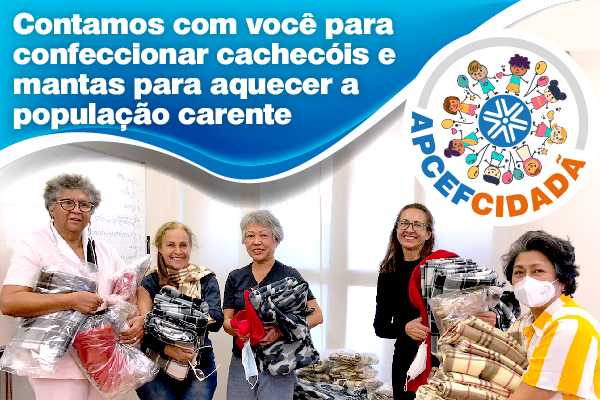 Contamos com você para confeccionar cachecóis e mantas para a população carente