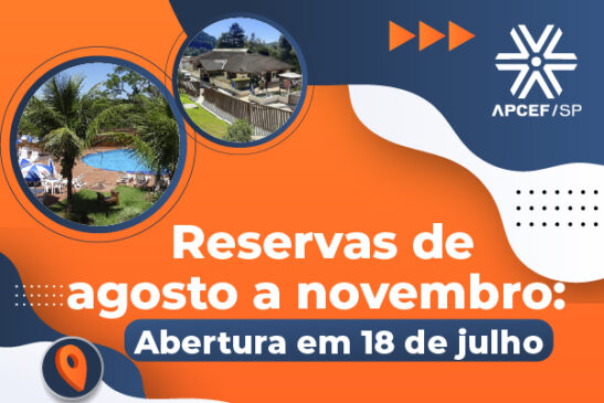 Reservas para hospedagem nas Colônias de agosto a novembro serão abertas em 18 de julho