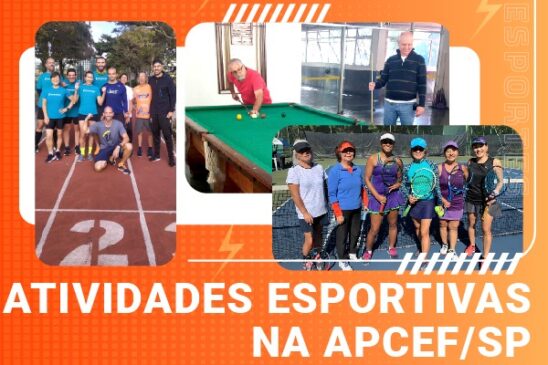 Confira as atividades esportivas da Apcef/SP nos dias 3 e 4 de junho