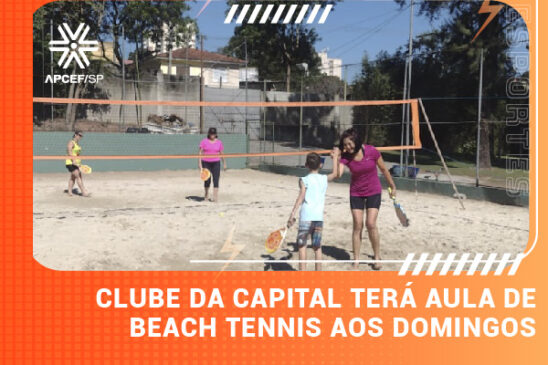 Clube da capital terá aula de Beach Tennis aos domingos