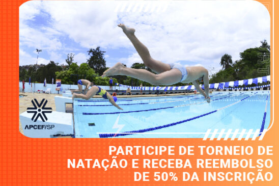 Participe de torneio de natação e receba auxílio da Apcef/SP no pagamento da inscrição