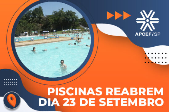 Piscinas do clube reabrem dia 23 de setembro