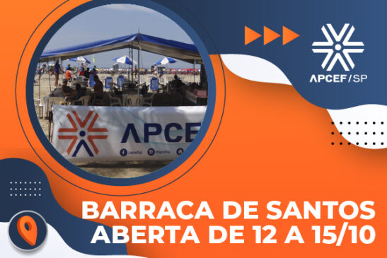 Barraca de Santos estará aberta no feriado, de 12 a 15 de outubro