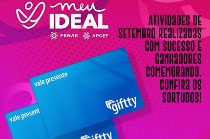 Sorteados de setembro do Meu Ideal são das Apcefs de Minas Gerais e do Rio Grande do Sul