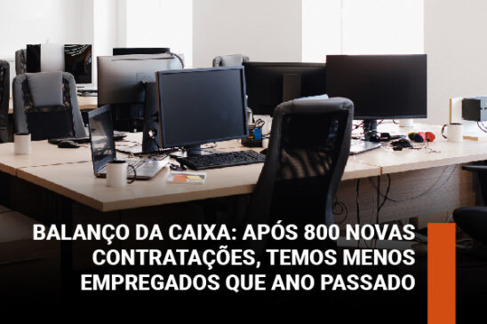 Balanço da Caixa: após 800 novas contratações, temos menos empregados que ano passado