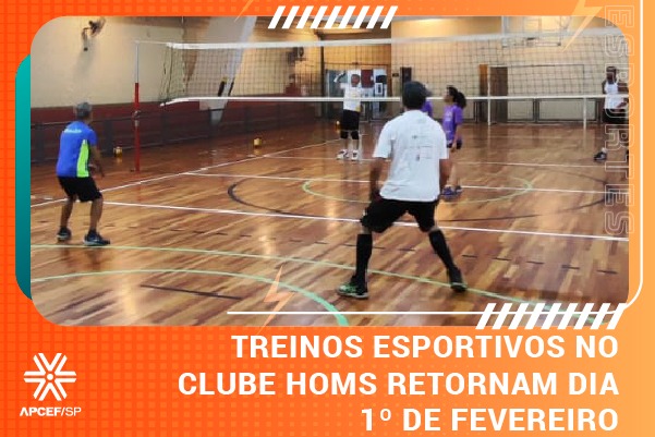 Treinos esportivos no Clube Homs retornam dia 1º de fevereiro