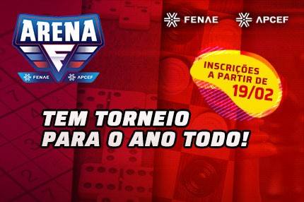 Inscrições para as disputas da Arena Fenae estão abertas