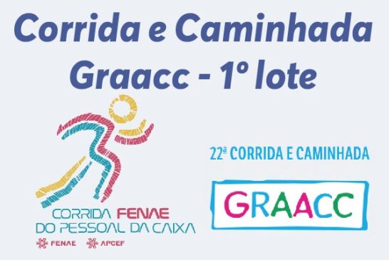 Aberto 1º lote de inscrições para a Corrida e Caminhada do Graacc 2024. Não perca!