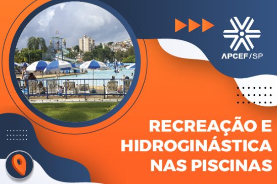 Aproveite os dias mais quentes no clube da Apcef/SP! Tem atividade especial na piscina até março!