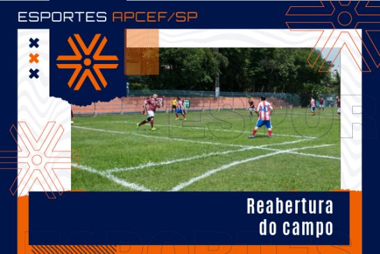 Campo de futebol Society reabre neste sábado (1) no clube da Apcef/SP