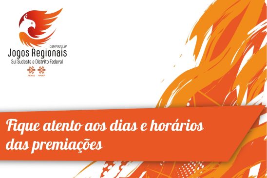 Confira os dias das próximas premiações dos Jogos Regionais