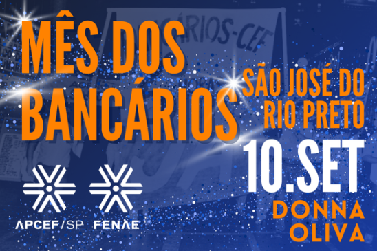 São José do Rio Preto celebra o Mês dos Bancários em 10 de setembro