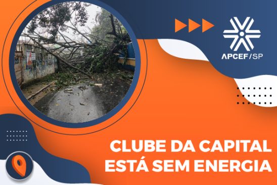 Clube da capital fica sem energia devido às fortes chuvas