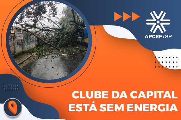 Clube da capital fica sem energia devido às fortes chuvas