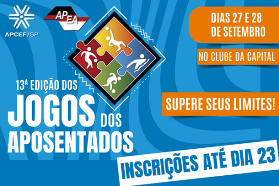 Prorrogado o prazo para se inscrever nos Jogos dos Aposentados 2025