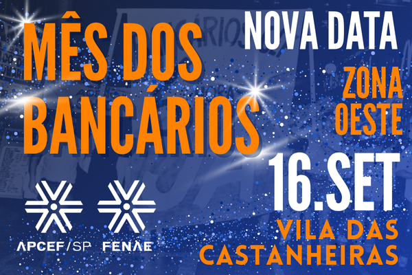 Comemoração do mês dos bancários em Osasco será dia 16 de setembro