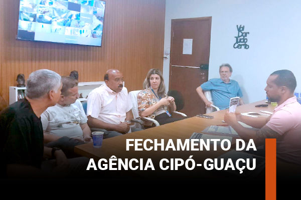 Apcef/SP participa de reunião com prefeito de Embu-Guaçu contra fechamento de agência da Caixa