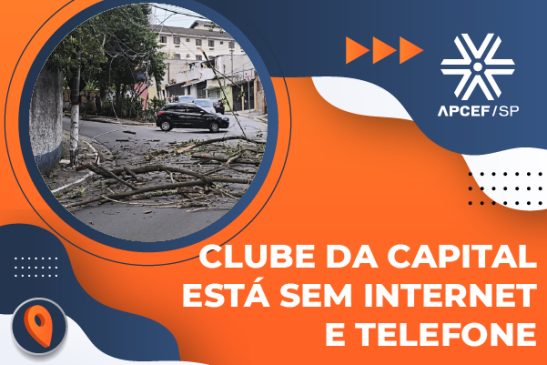 Clube fica sem telefone e internet após queda de árvore
