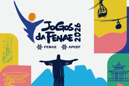 Marca dos Jogos da Fenae 2026 foi escolhida e traz identidade visual inspirada no Rio