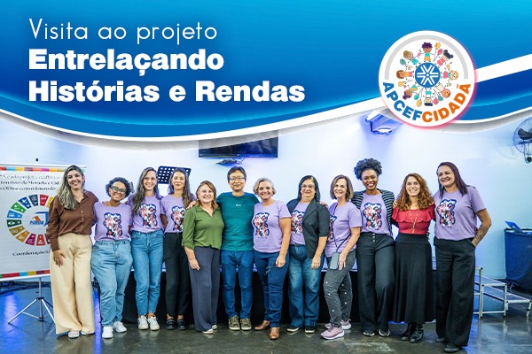 Presidente e diretoras da Fenae visitam projeto social na Apcef/SP