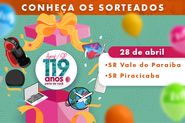Veja quem foram os sorteados do Vale do Paraíba e da região de Piracicaba