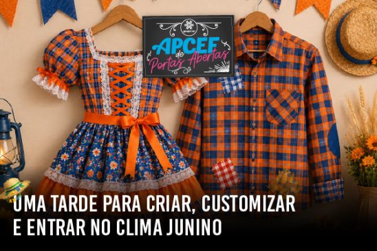 Entre no clima de arraial com muita criatividade na nossa oficina junina!
