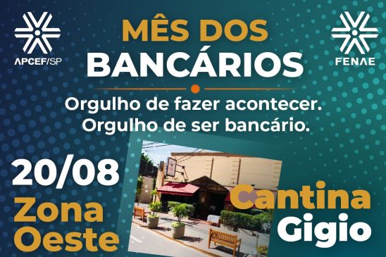 Dia 20 tem comemoração na Zona Oeste, na Cantina Gigio