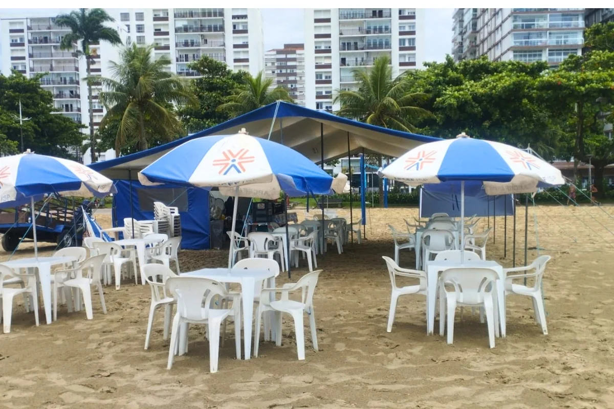 Barraca de Santos é opção de lazer para associados no feriado de 12 de outubro