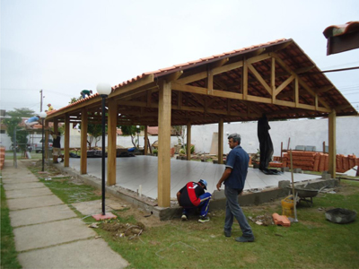 obras na colônia de suarão